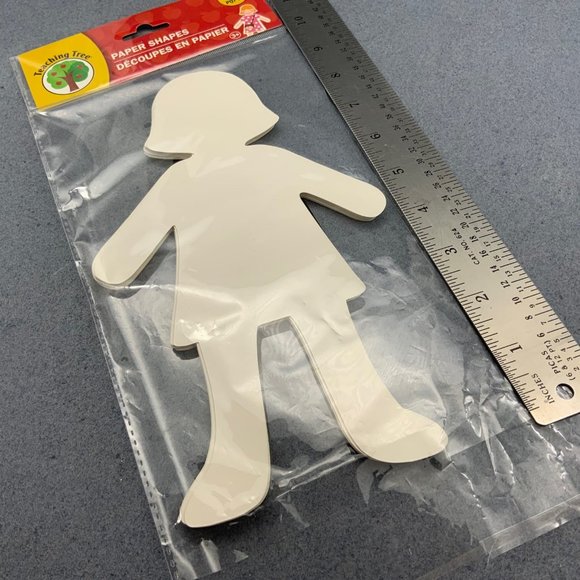 Blank Girl Paper Shapes Lot of 12 Pieces Color Your Own BTS - Picture 2 of 3